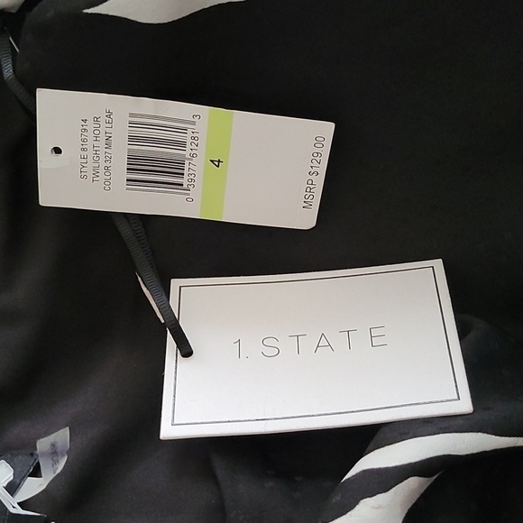 1. State twilight hour aline one shoulder Mini Floral dress Summer Cocktail - Picture 4 of 4